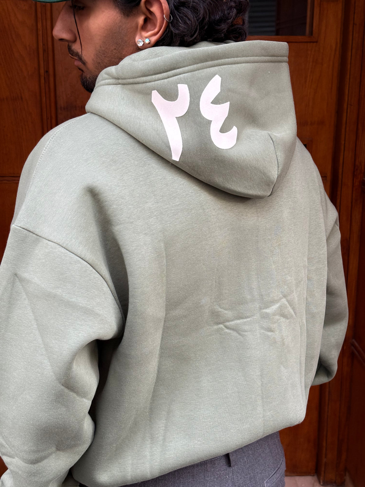 HOODIES ZIP CROP ( من جد وجد ) GREEN OVX