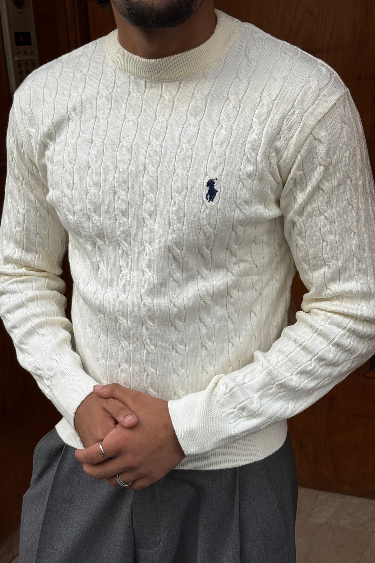 PULL RALPH LAUREN WHITE