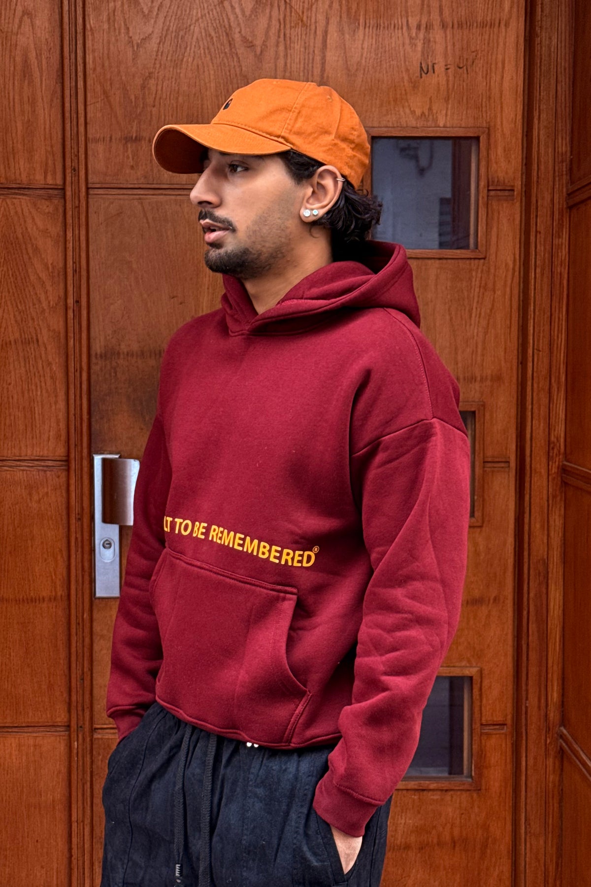HOODIES STARS BURGUNDY OVX