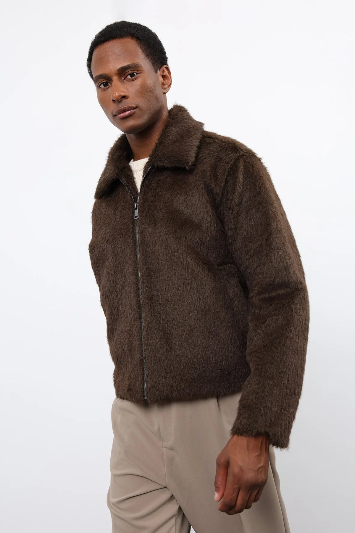 Soft Textured Jacket BROWN A25Y8331 ANT