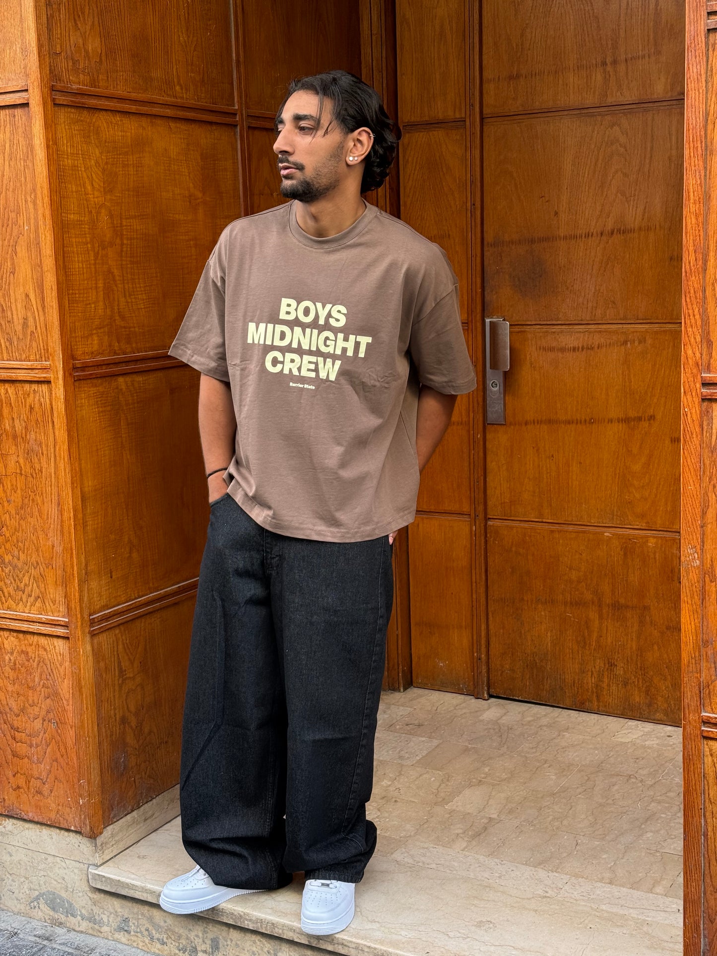T-SHIRT CROPPED BOYS MINIGHT BROWN BR 20-217