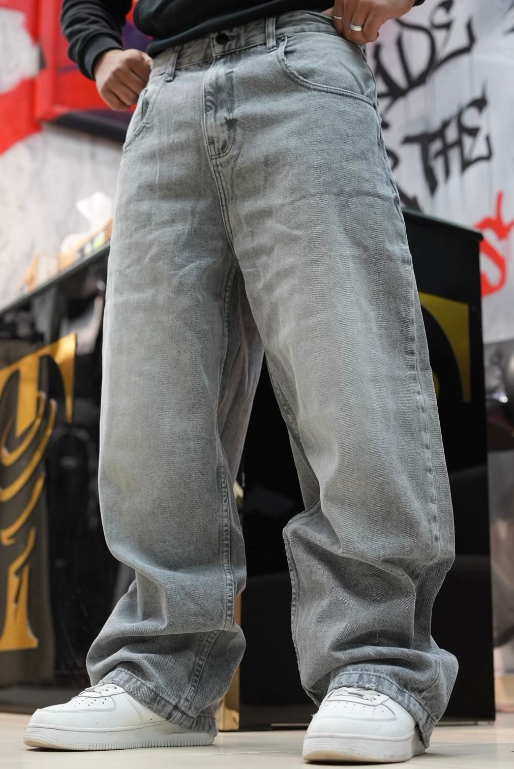 SUPPER BAGGY JEANS GRIS