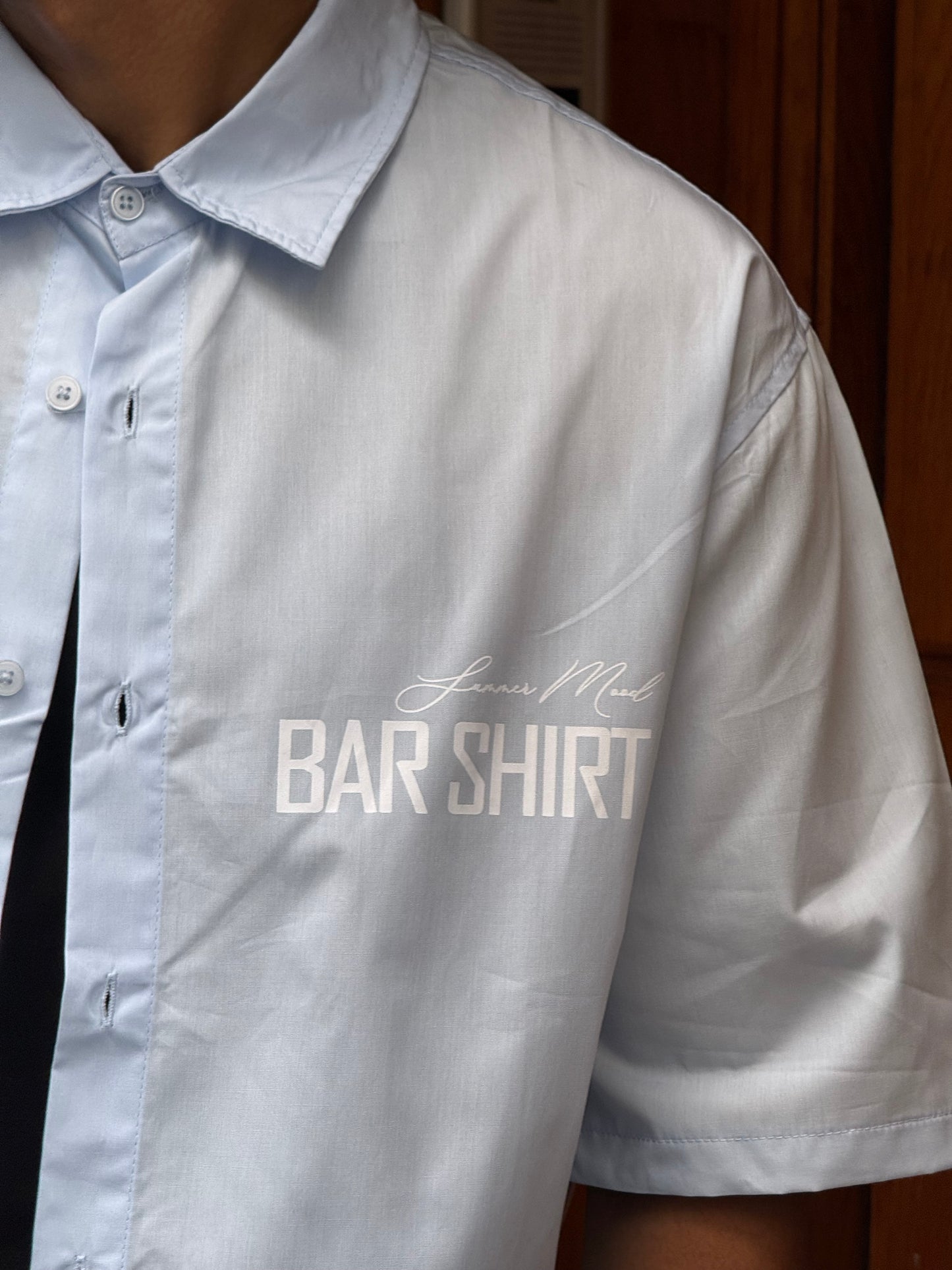 CHEMISE CROP BAR SHIRT BR BLUE 10-239