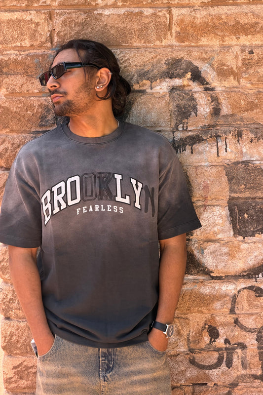 T-SHIRT WASHED BROOKLYN BLACK