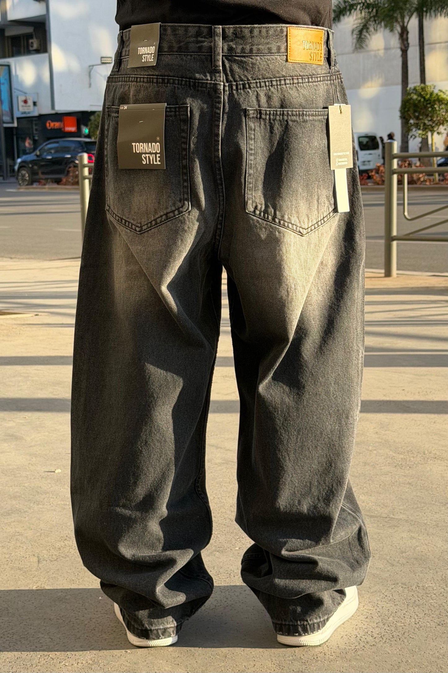 SUPPER BAGGY JEANS TORNADO STYLE (NOIR)