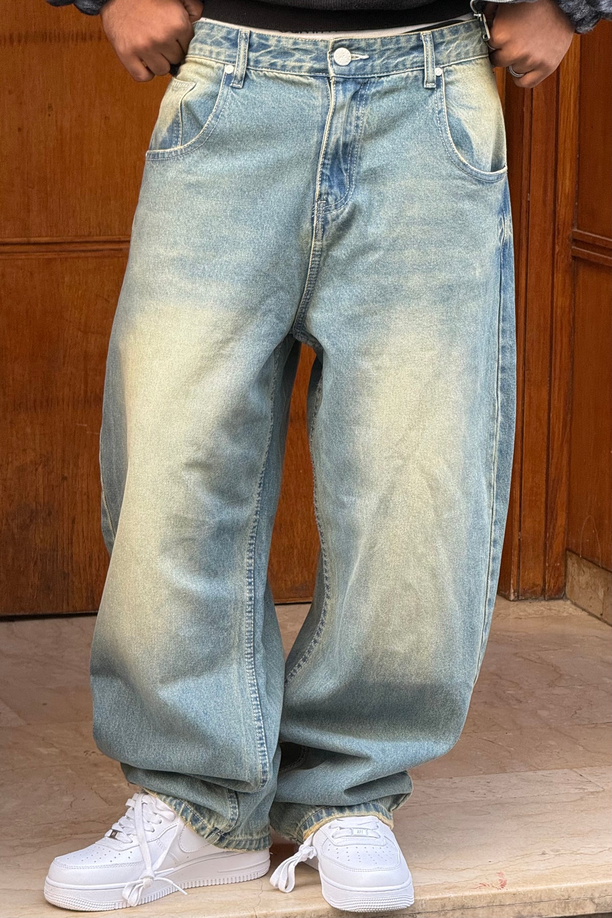 SUPPER BAGGY JEANS TORNADO STYLE (DIRTY VERT)