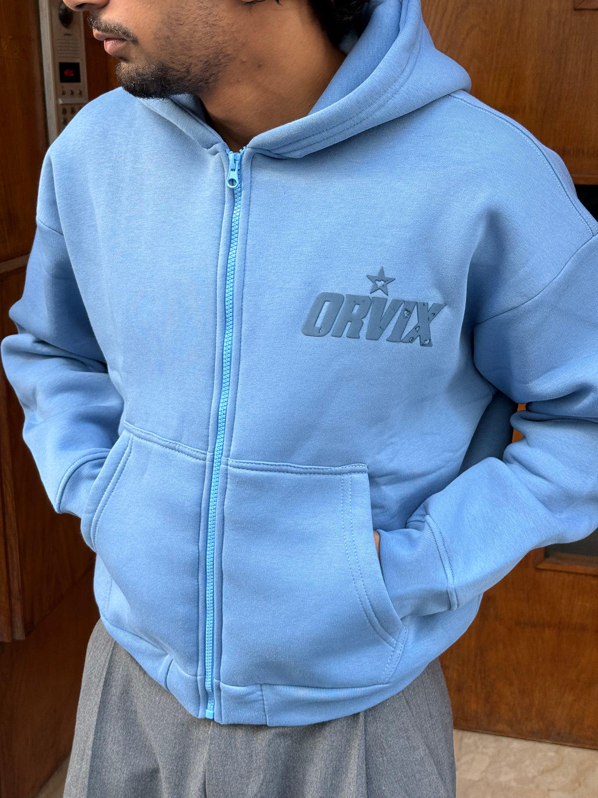 HOODIES CROP ZIP ORVIX CLUB BLUE OVX