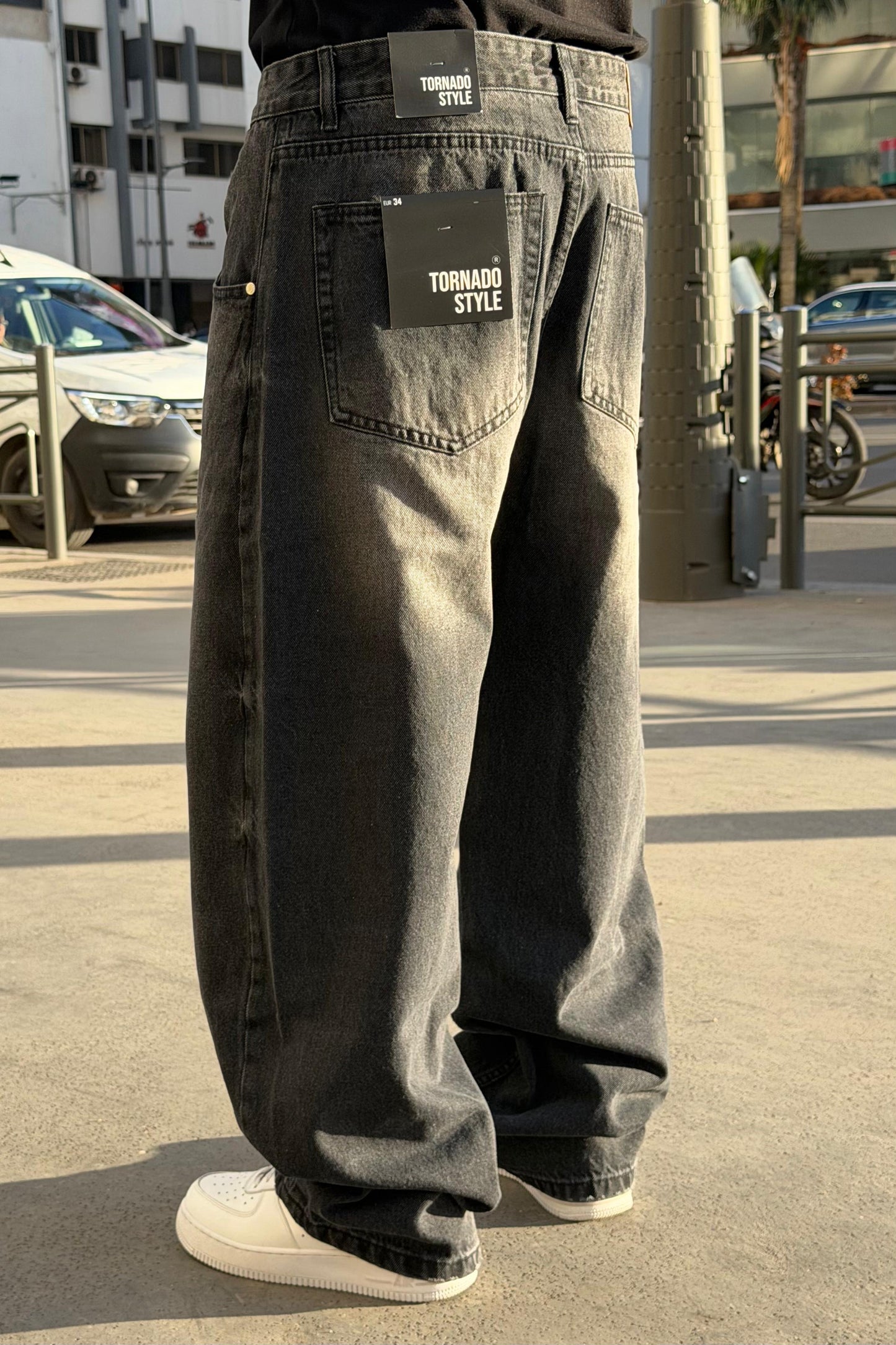 SUPPER BAGGY JEANS TORNADO STYLE (NOIR)