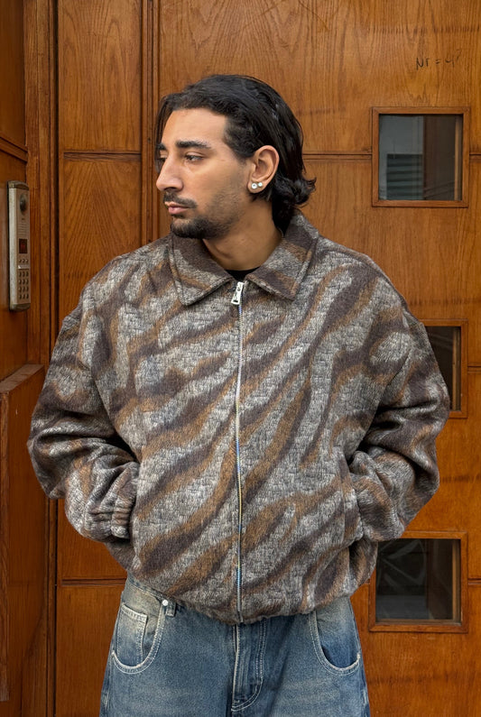 JACKET ZEBRA BROWN PZ