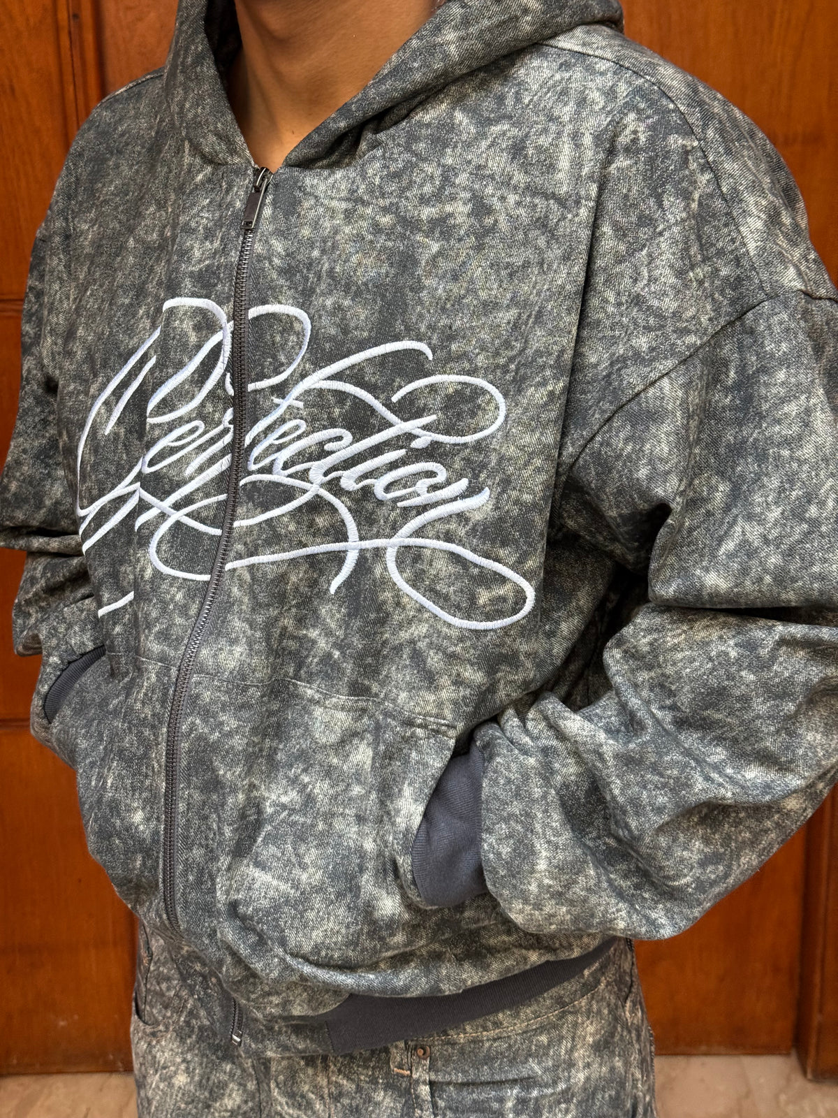 HOODIES JEANS IMPRIME CROP PERFECTION