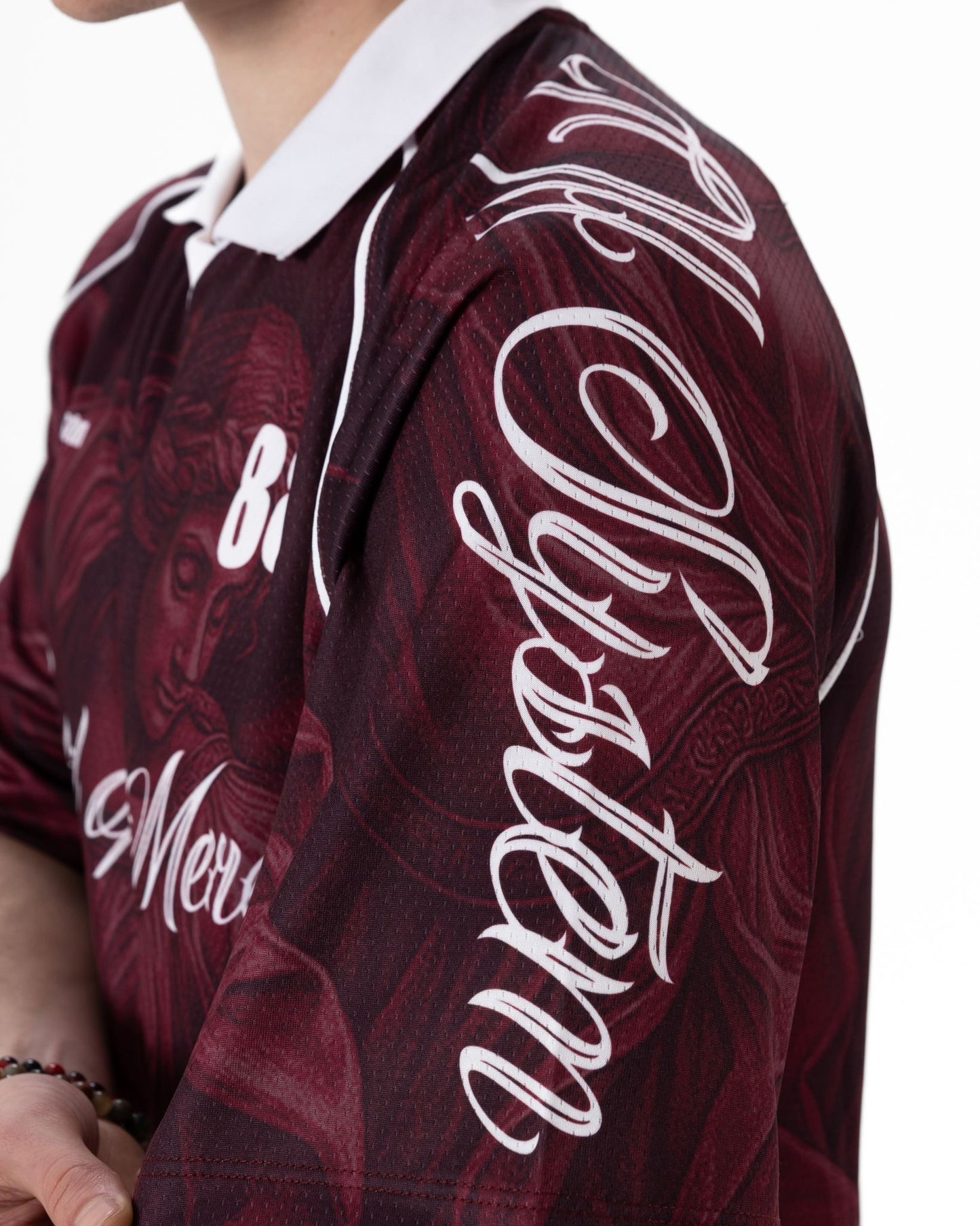AMERICAN T-SHIRT 88 BURGUNDY WHITE 8852