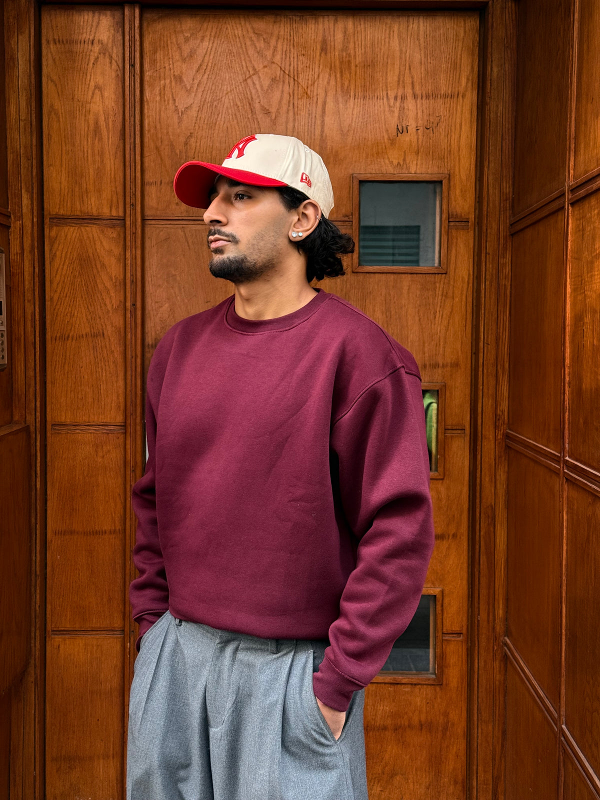 SWEATSHIRT BASIC JL BURGUNDY
