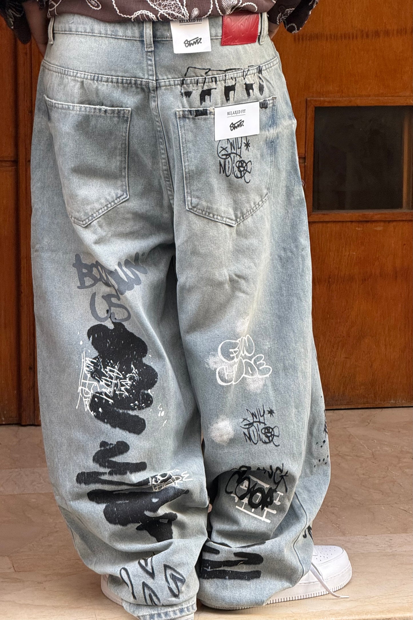 SUPPER BAGGY JEANS GRAFFITI DIRTY