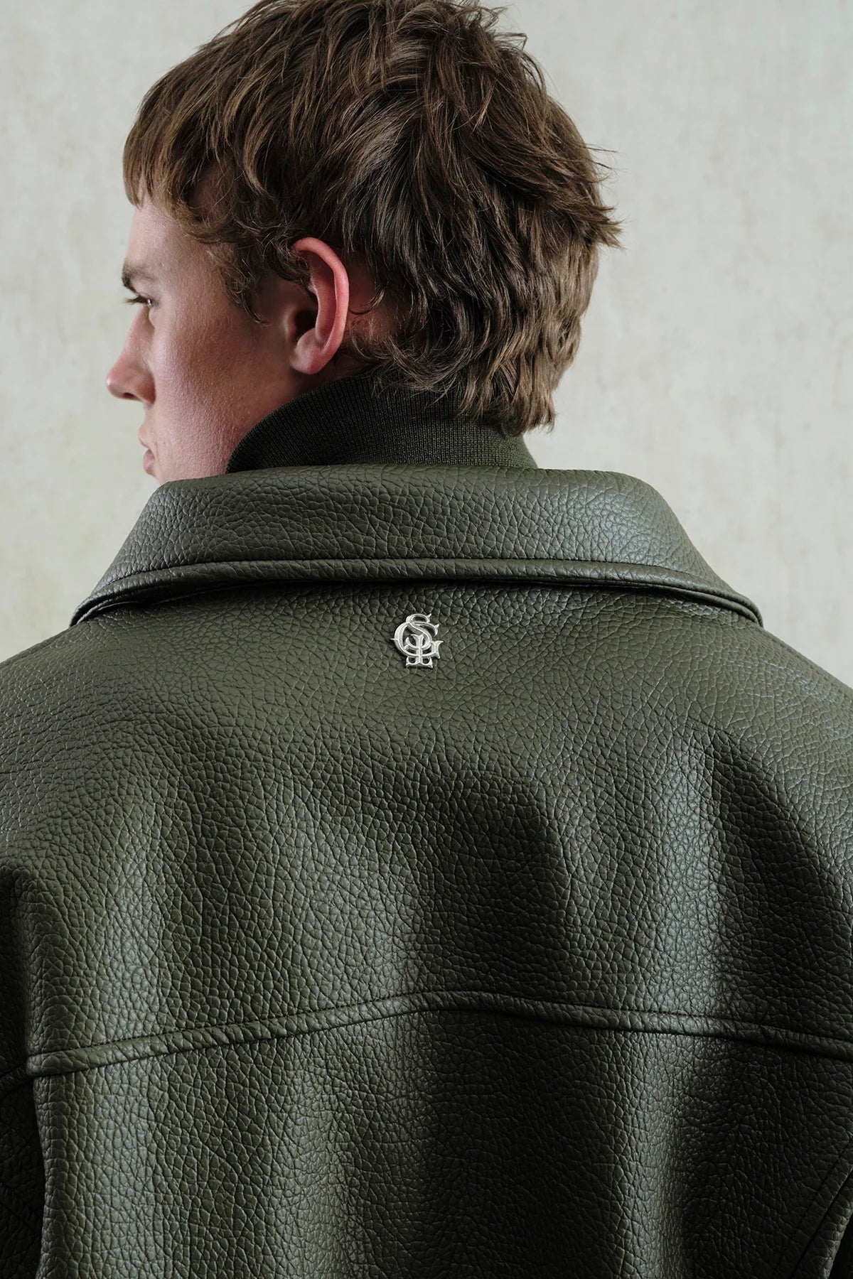 JACKET FAUX LEATHER GREEN 5761