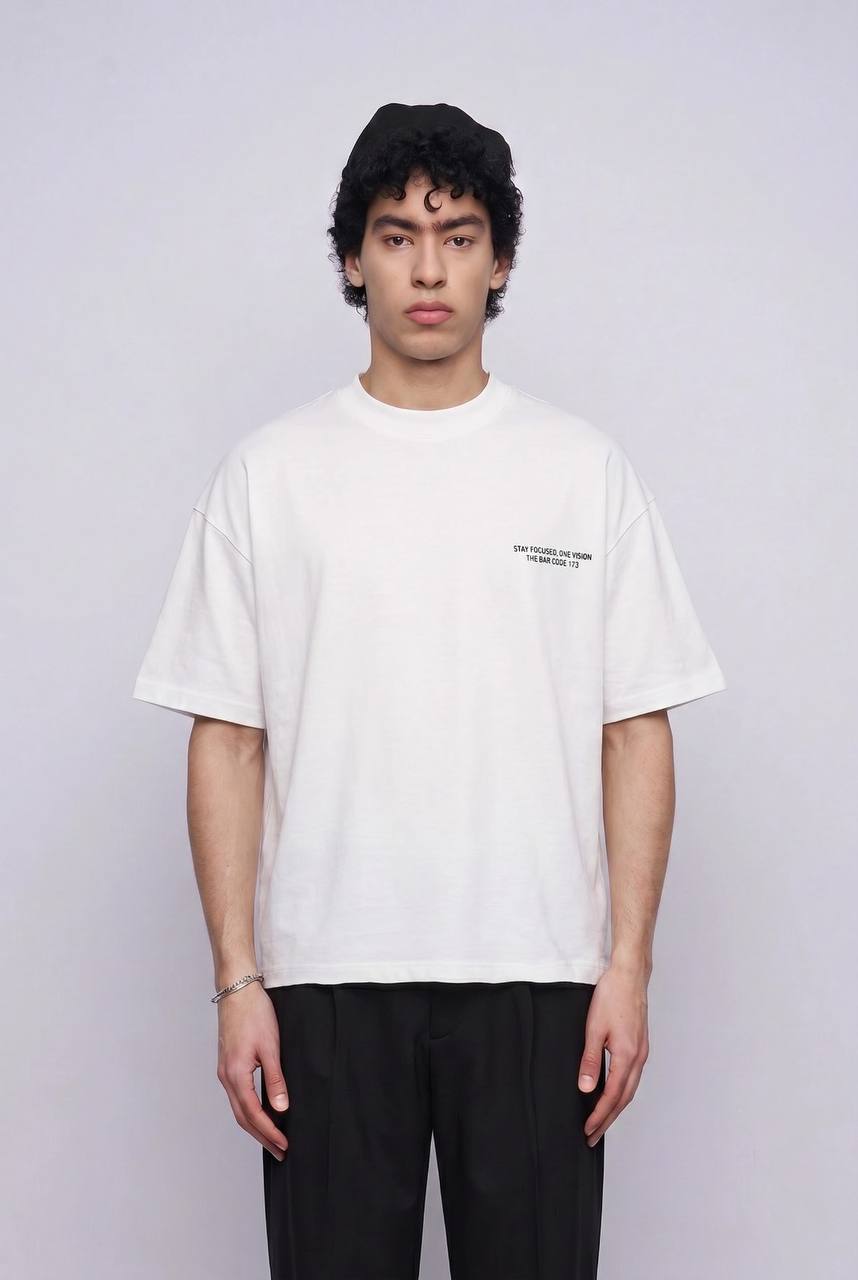 T-SHIRT CROPPED BAR.CODE 123 WHITE BR 20-252