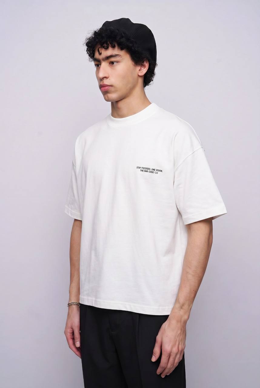 T-SHIRT CROPPED BAR.CODE 123 WHITE BR 20-252