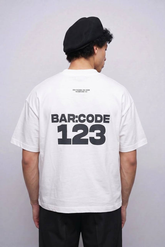 T-SHIRT CROPPED BAR.CODE 123 WHITE BR 20-252