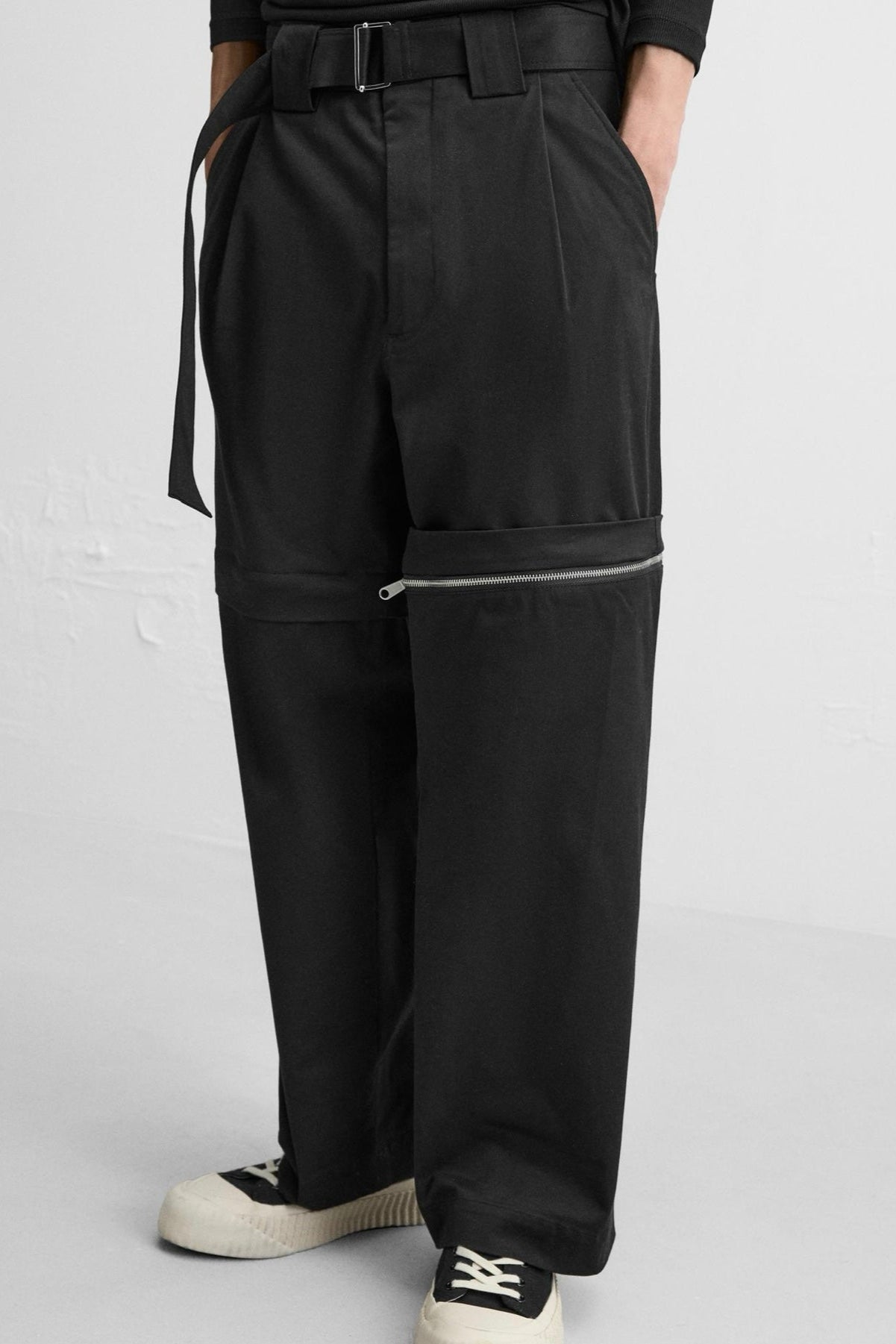 DETACHABLE BELTED TROUSERS (ZARA)