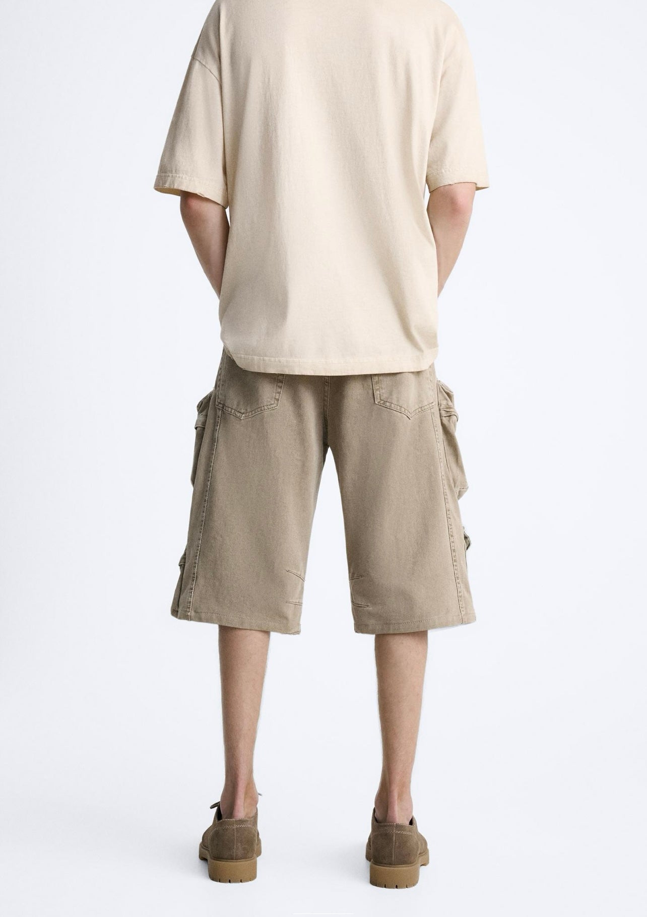CARGO POCKET DENIM BERMUDA SHORTS ZARA