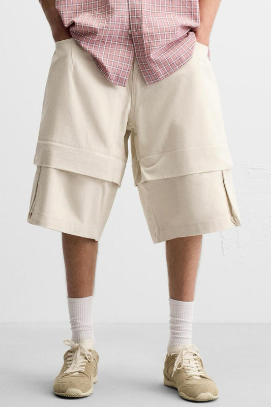 DETACHABLE CARGO BERMUDA SHORTS ZARA