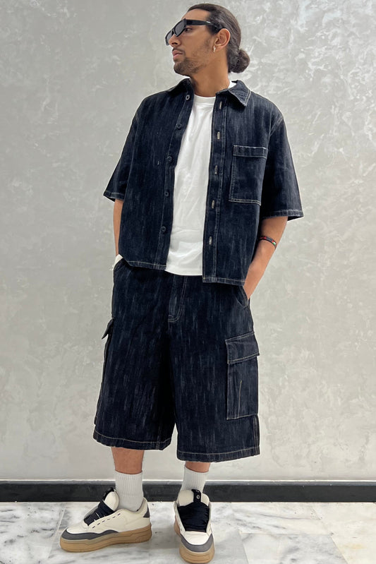 ENSEMBLE DENIM CARGO ZARA