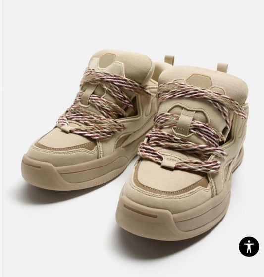 SNEAKERS SKATE ZARA BEIGE