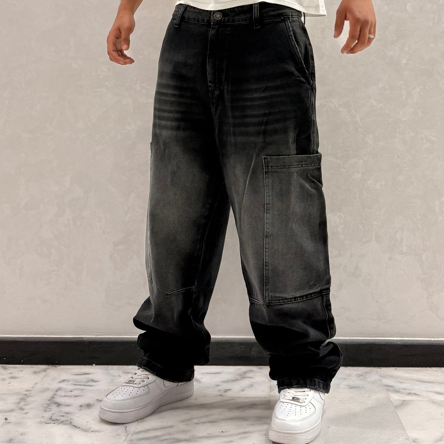 CARGO JEANS SK GRIS NOIR