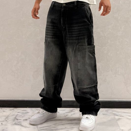 CARGO JEANS SK GRIS NOIR
