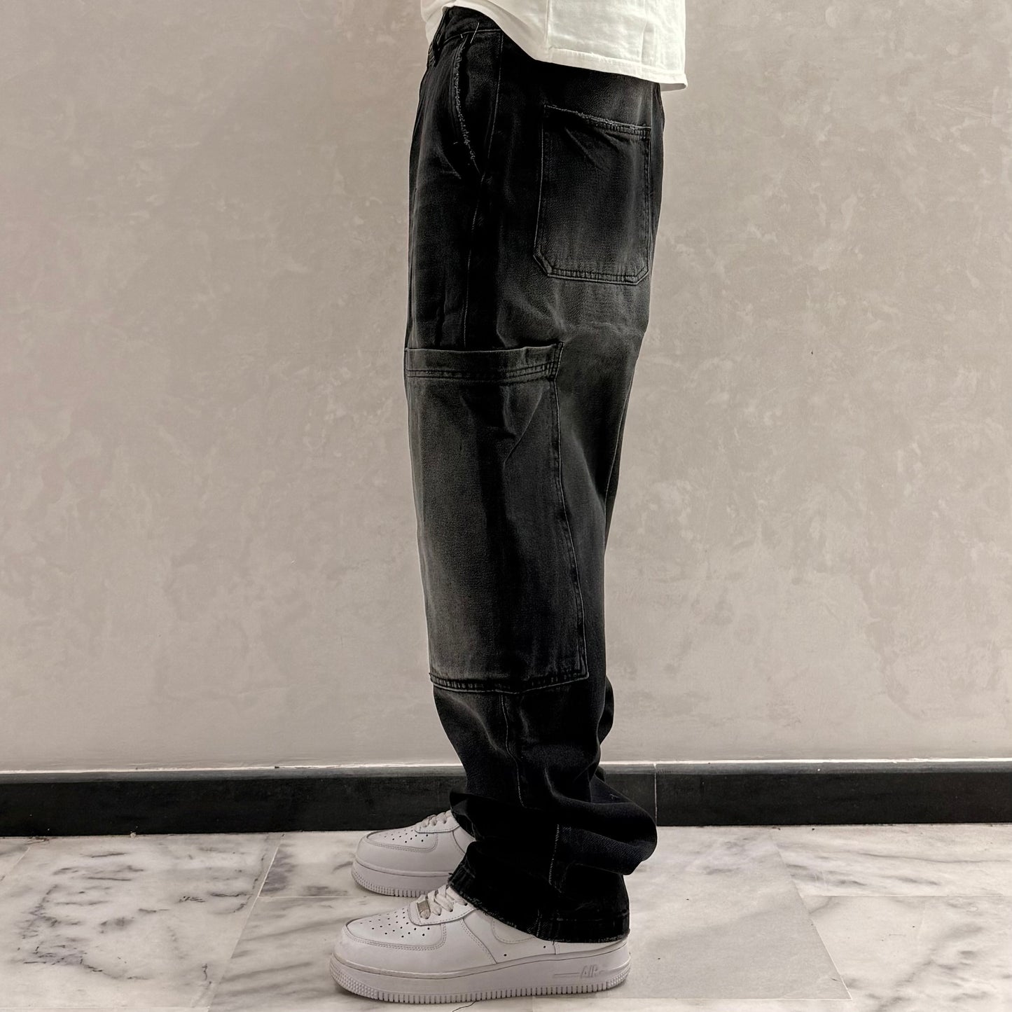 CARGO JEANS SK GRIS NOIR