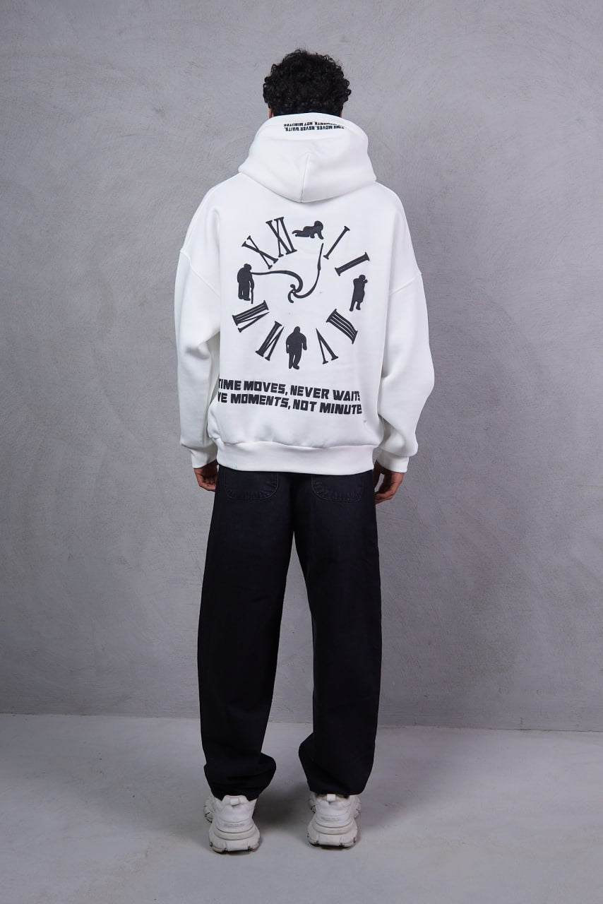 HOODIES TIME MOVES WHITE 2549