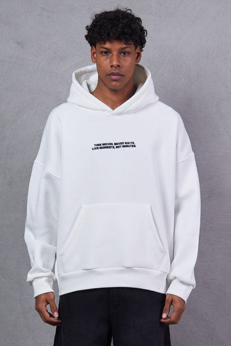 HOODIES TIME MOVES WHITE 2549