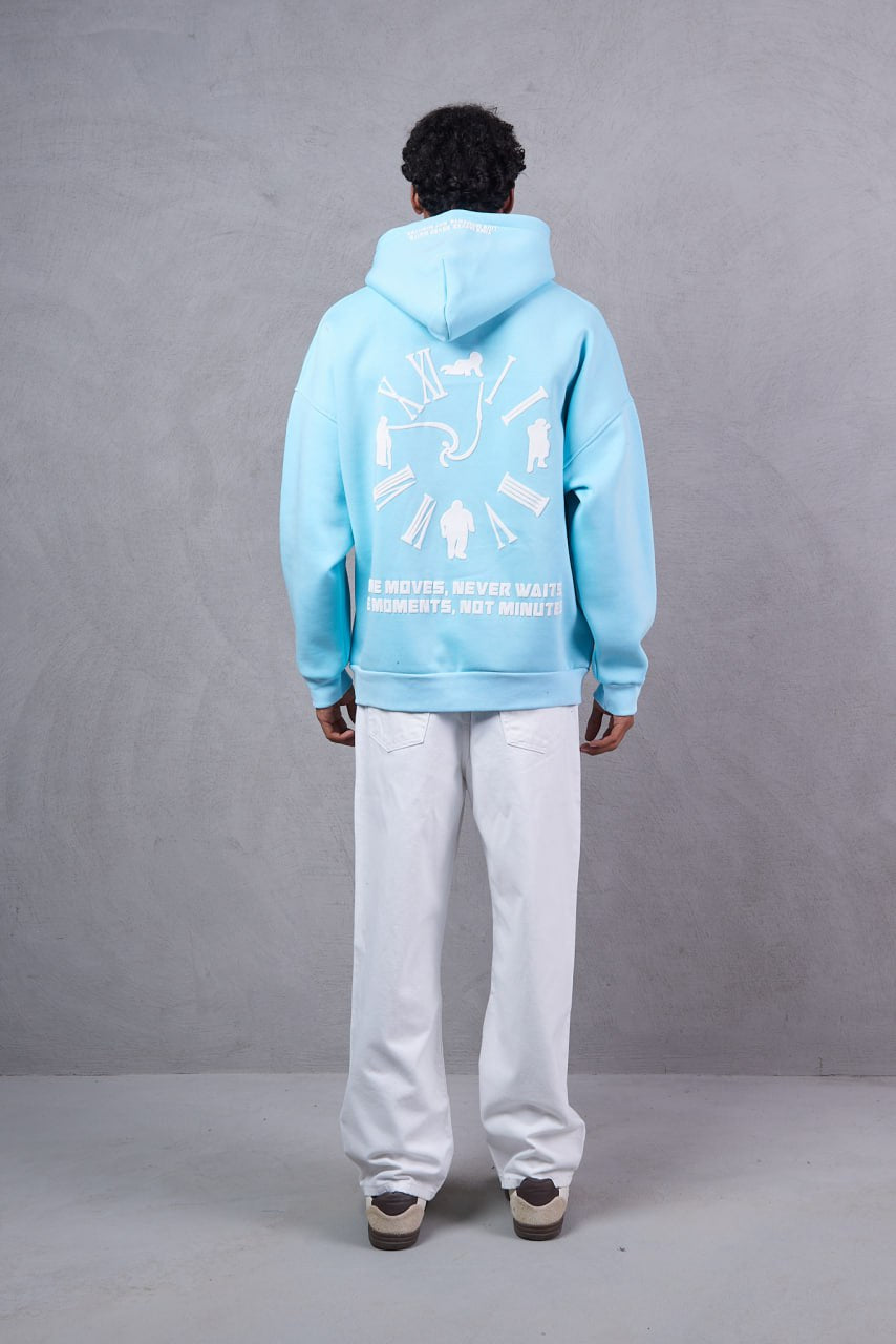HOODIES TIME MOVES BLUE 2549