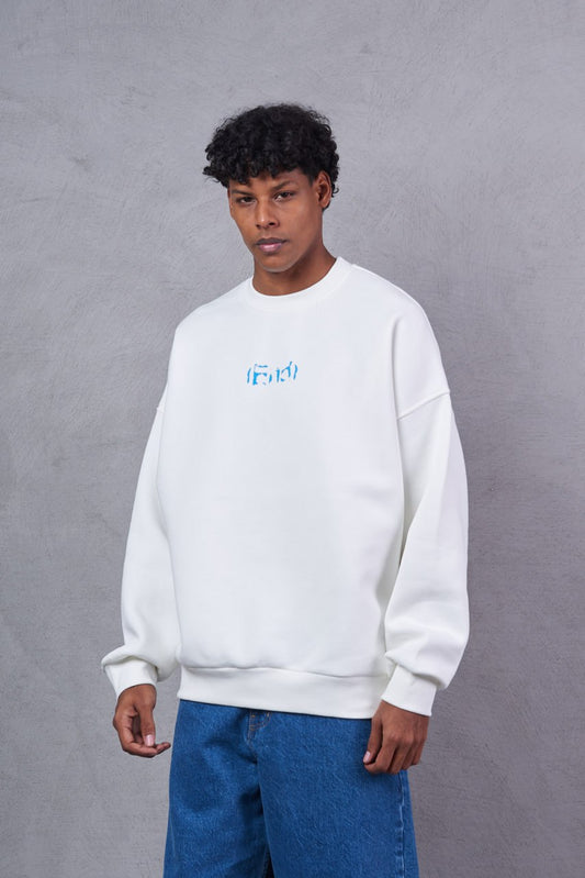 SWEATSHIRT END WHITE 2507
