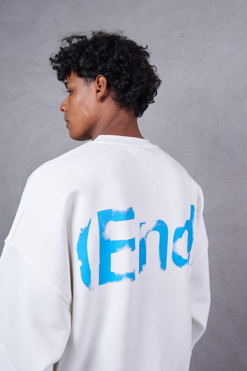 SWEATSHIRT END WHITE 2507