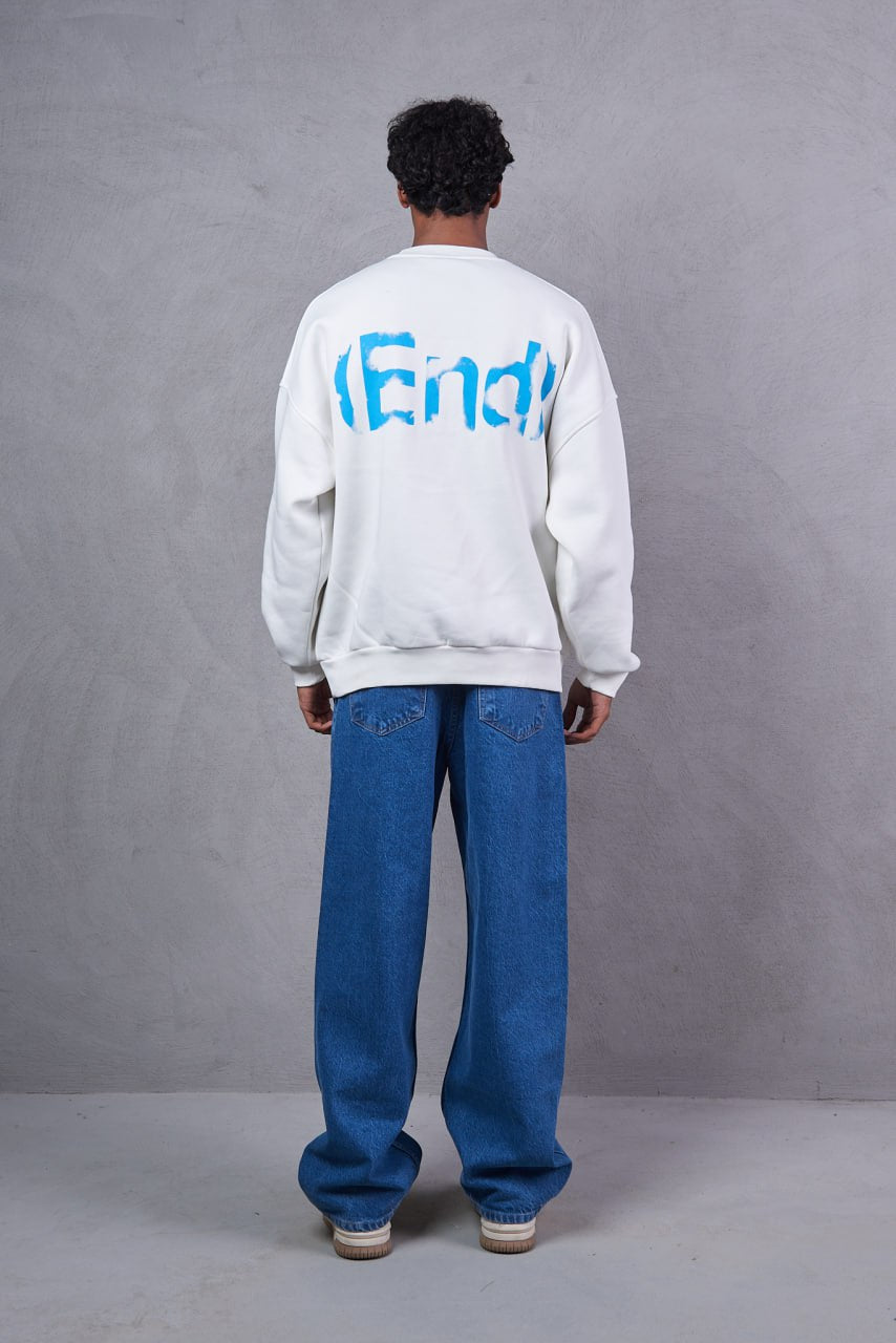 SWEATSHIRT END WHITE 2507