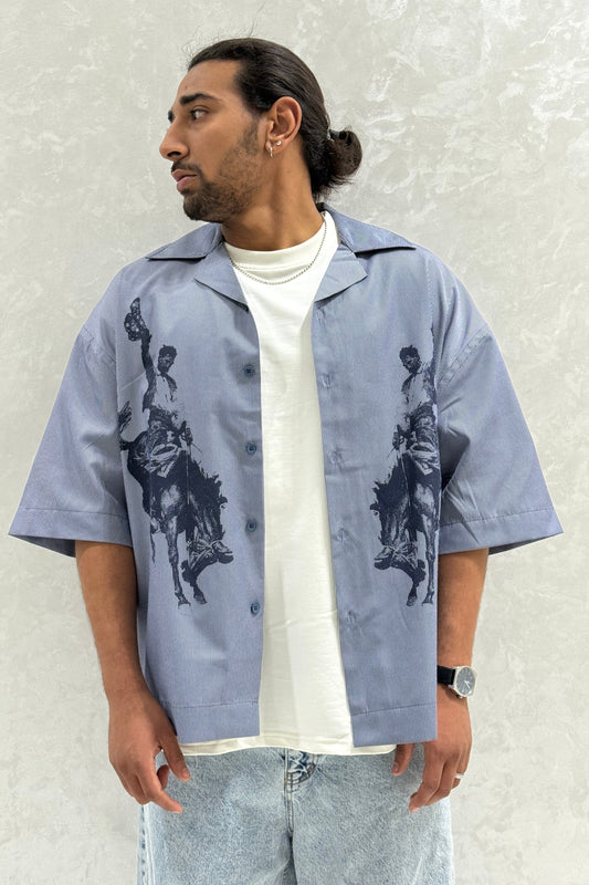 CHEMISE GRJ BLEU