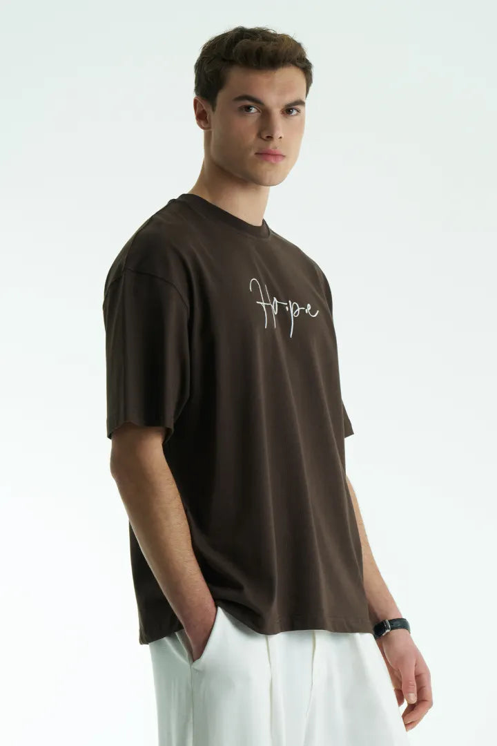T-SHIRT SW HOPE BROWN 5064
