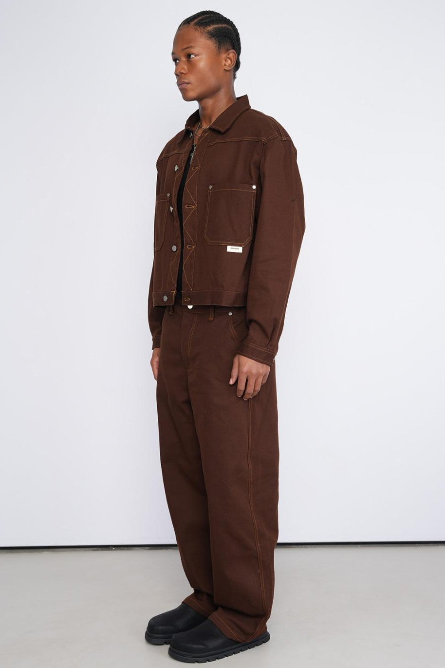 ENSEMBLE CROP BROWN 90-03