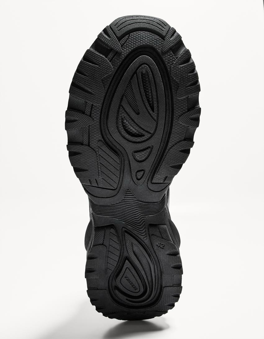 Multi-piece sneakers black BERSHKA