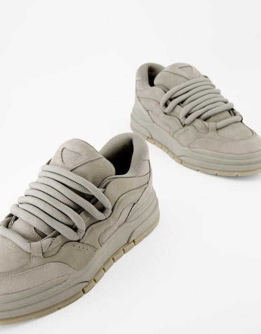 Chunky skater trainers GREY BERSHKA ORIGINAL
