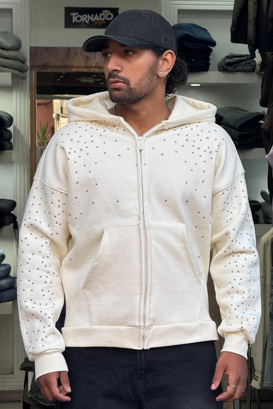 HOODIES ZIP + WHITE
