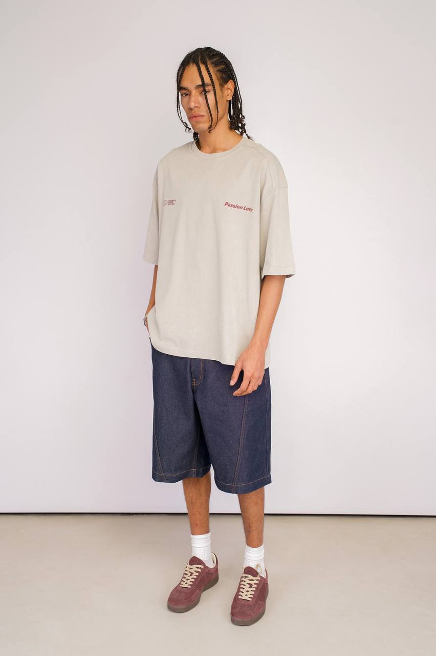 T-SHIRT BR PASSION LOVE GREY 20-208