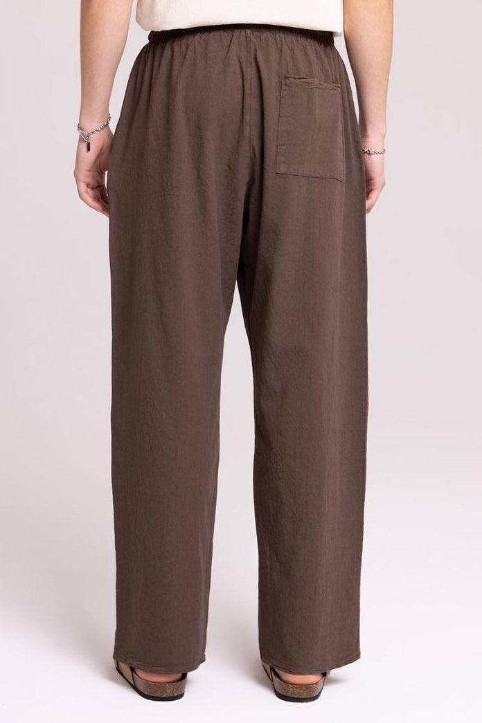 LINEN PANTS BROWN 40-212 / V80-22 / Y145