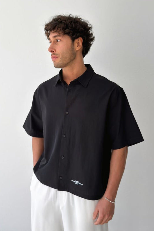 CHEMISE CROP BR BLACK 10-216
