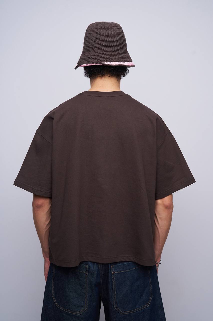T-SHIRT CROPPED BOYS MINIGHT BROWN BR 20-217