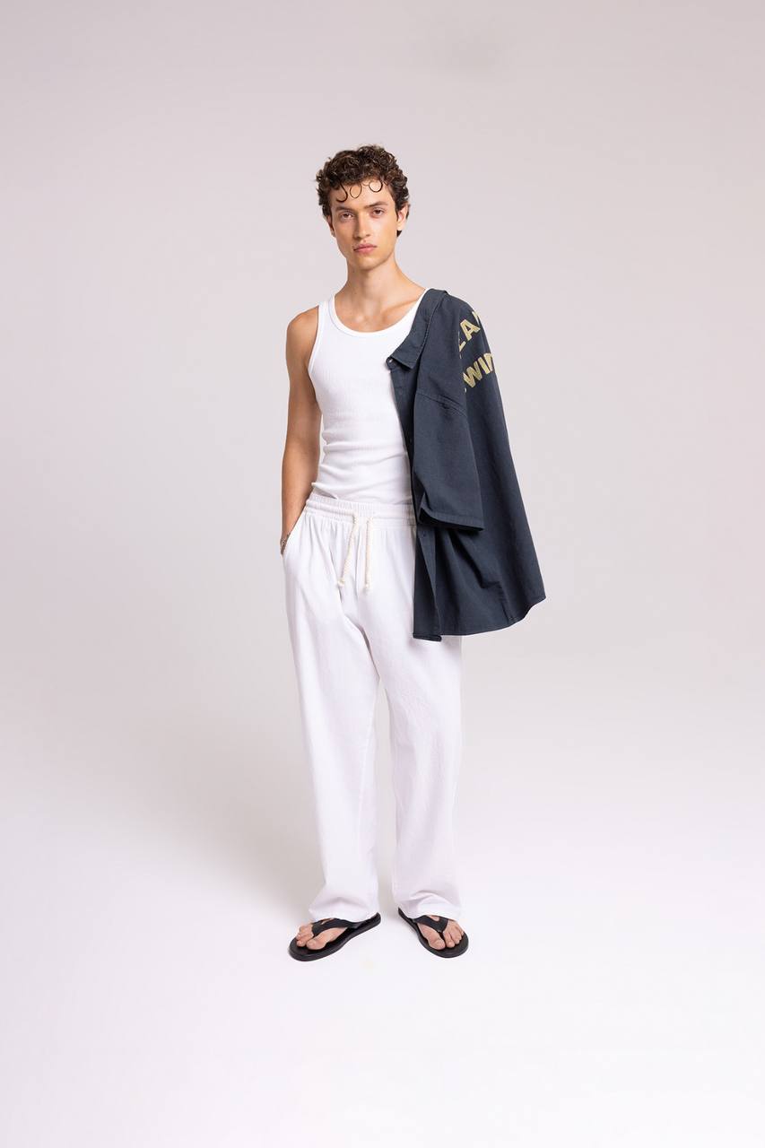 LINEN PANTS WHITE 40-10-4