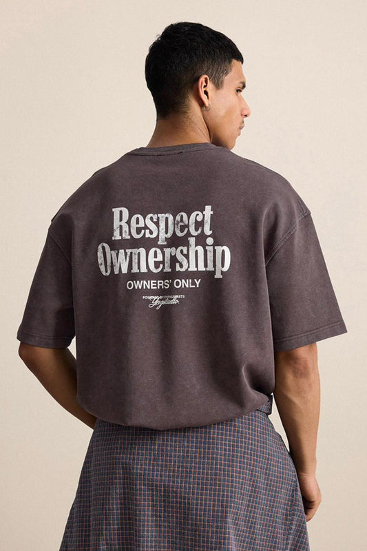 T-SHIRT CROP VM RESPECT BROWN V70-174