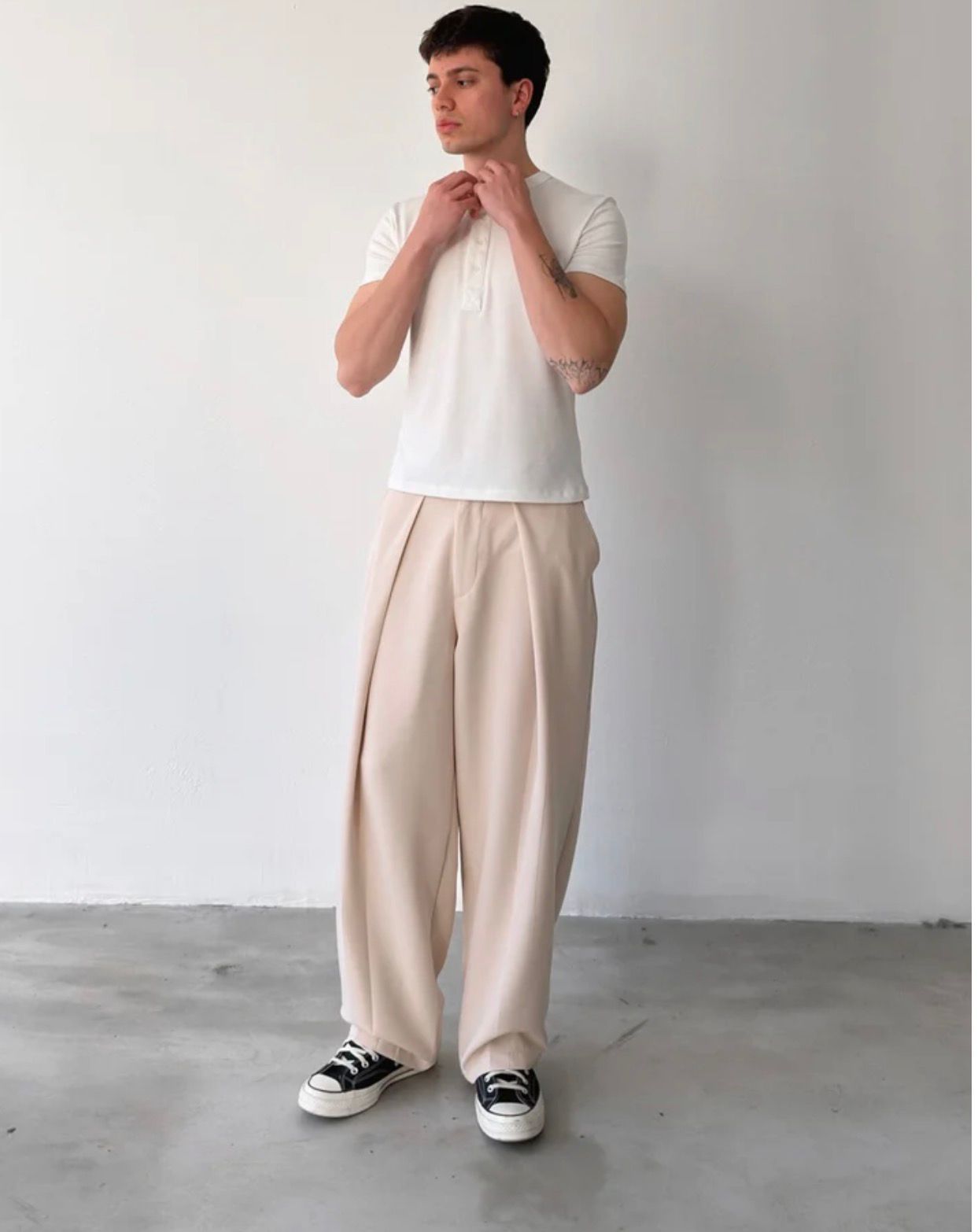TROUSER BALLOON PANTS ECRU GST 5842