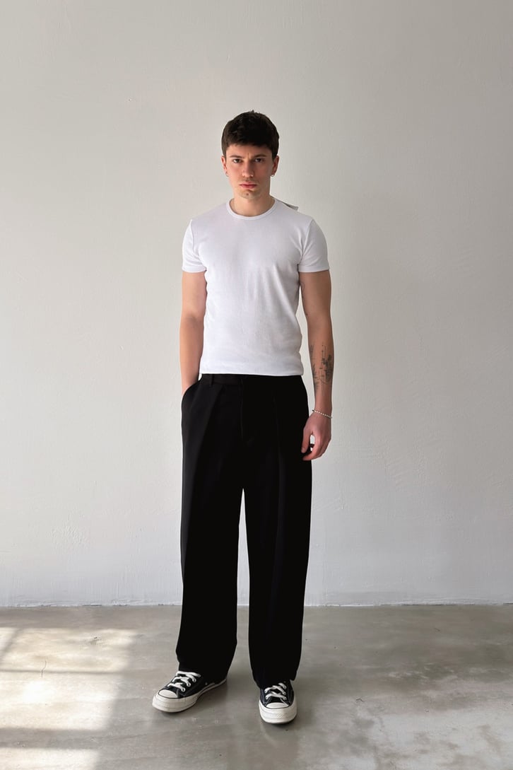 TROUSER BALLOON PANTS BLACK GST 5842 / V80-48