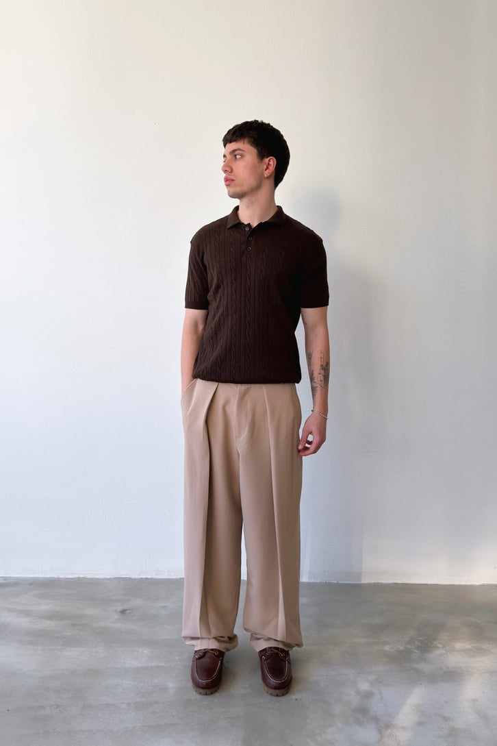 TROUSER BALLOON PANTS MINK VM V80-48